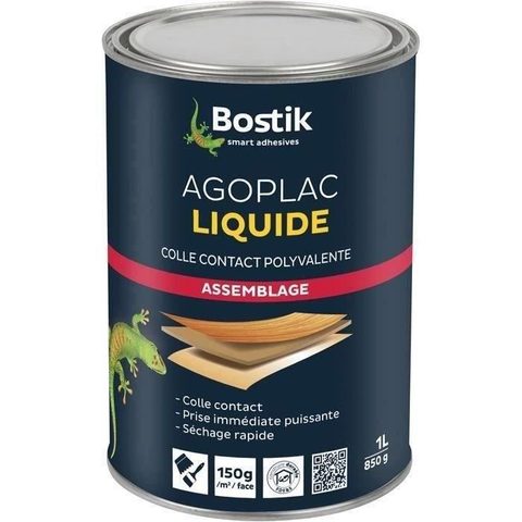 Bostik Colle néoprène liquide AGOPLAC 5L - pour placage stratifié - pour matériaux divers