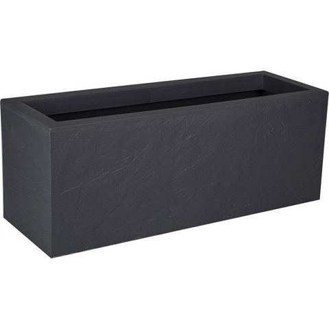 EDA Jardinière - Volcania Up - 57 L - Intérieur/Extérieur - Décor Pierre - 79 5 x 29 5 x H. 29 5 cm