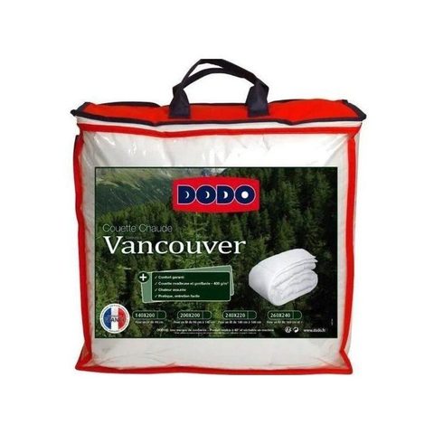 Dodo Couette chaude Vancouver - 240 x 260 cm - 400gr/m² - Blanc