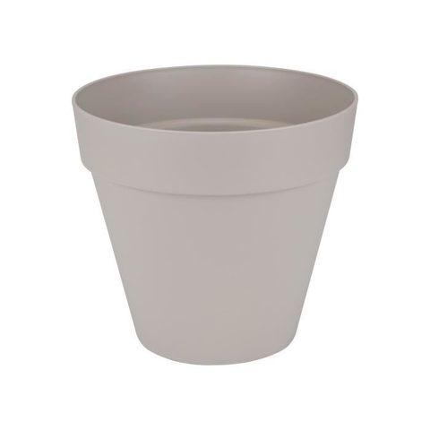 Elho Pot de fleurs - LOFT URBAN - Plastique - Gris Chaud - Rond - 19,3x17,5cm - 100% récyclé - 100% récyclé