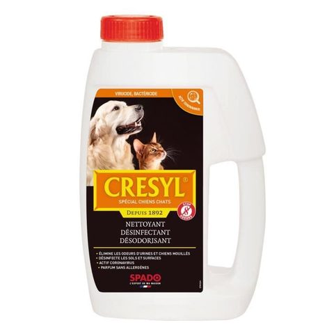 Spado Nettoyant désinfectant désodorisant spécial chiens et chats Crésyl 1L