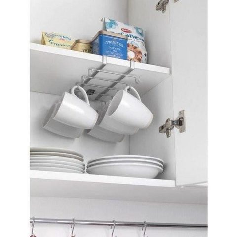 Lekue Porte-tasses My-Mug, argent métallisé