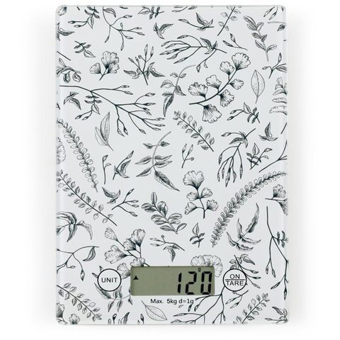 Livoo Balance de cuisine DOM451FL 5 kg avec plateau en verre LCD et fonction Tare