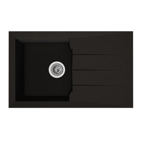 Stradour Evier - Résine BMC - Noir - A encastrer - Alineo 1C - 81 x 50 cm