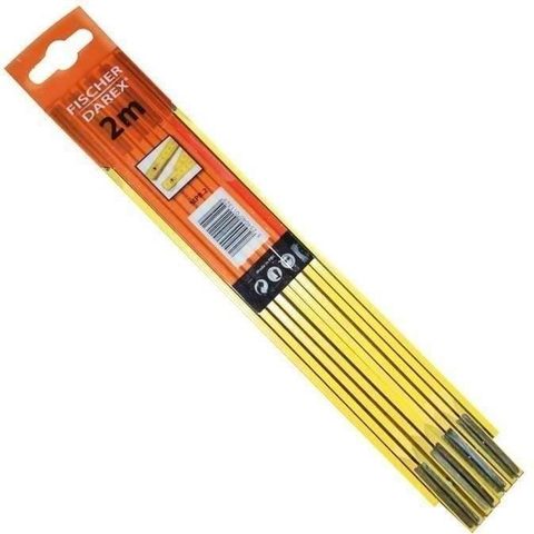 Fischer Darex Mètre pliant en bois laqué 2m