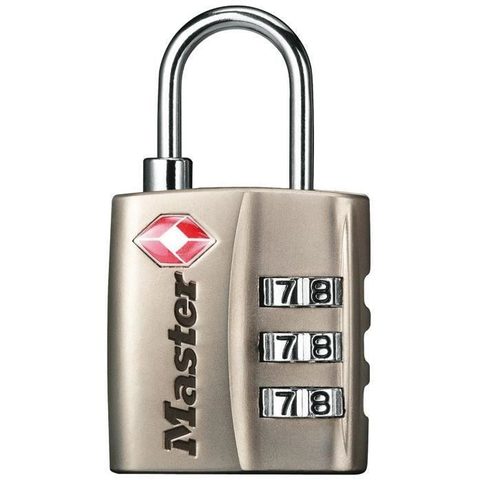 Barritos Cadenas TSA à combinaison personnalisable - MASTER LOCK - Nickel - 30 mm