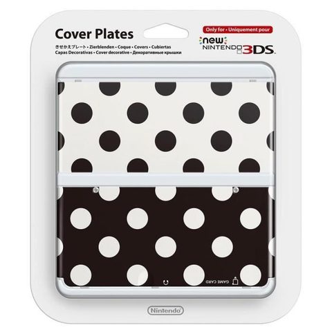 Coque New 3ds À Pois Blancs & Noirs