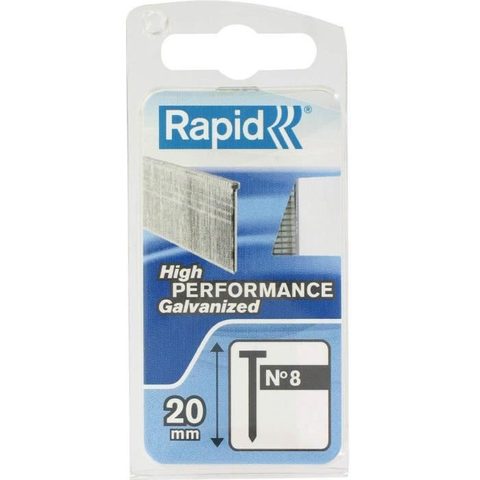 Rapid Pointes n°8 20 mm Acier galvanisé haute résistance