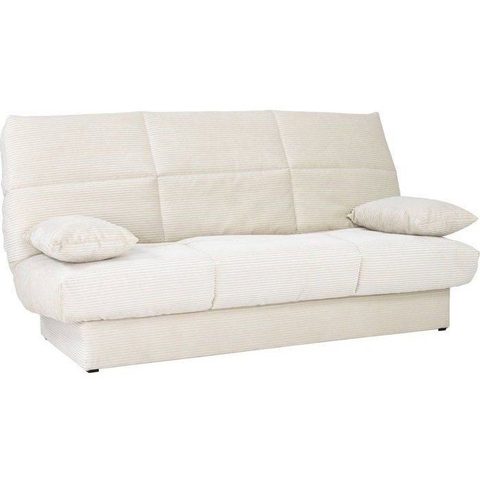 Conforteam Banquette clic-clac - 3 places - Tissu - Beige - 190 x 90 x 92 cm - CLEM