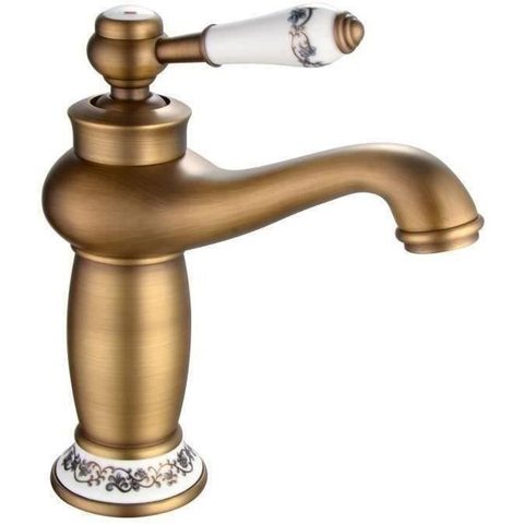 Edouard Rousseau Mitigeur de lavabo vieux bronze Marple