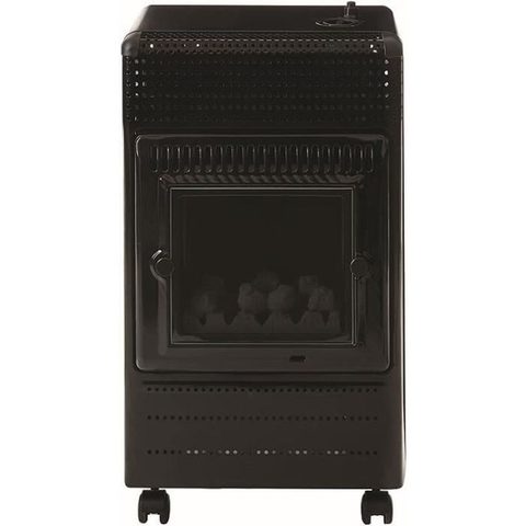 Favex Chauffage dappoint gaz Butane Ektor Fire - Effet feu de cheminée - 3400 Watts - Infrableu - 3 puissances