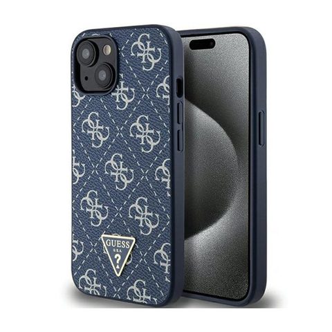 Guess Étui pour iPhone 15 Plus 6.7 étui rigide 4G Triangle Metal Logo