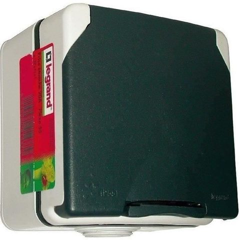 Legrand Prise 4P+T+N 20A IP55 saillie Plexo gris