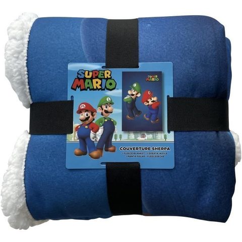 Mario Bros Couverture Sherpa - Mario & Luigi - 100 x 150 cm