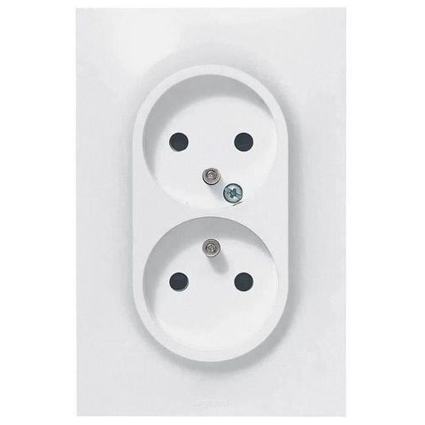 Legrand Double prise 2 pôles+terre 2 postes Neptune