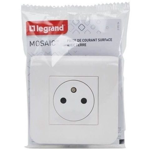 Legrand Mosaic prise 2p+t complet blister