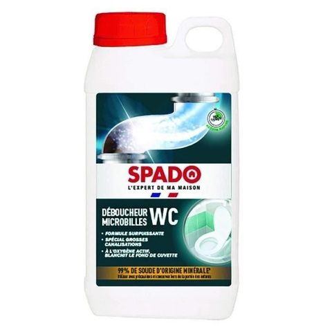 Spado Déboucheur microbilles pour sanitaires - Bidon de 1 kg
