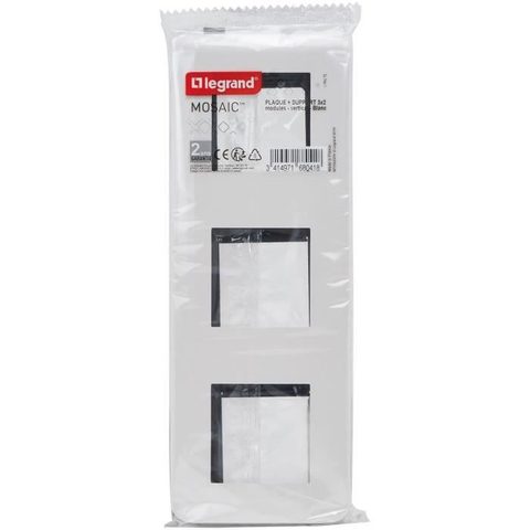 Legrand Plaque de finition 3x2 modules Mosaïc 0 994 75 coloris blanc l.224 x P.9 x H.82 mm