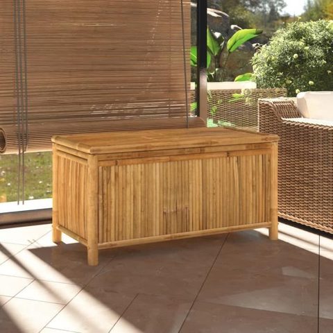 Vidaxl Boîte de rangement de jardin 110x52x55 cm Bambou 319876