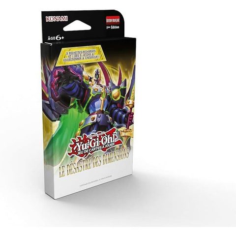 Yu-Gi-Oh! Pack de 3 boosters - KONAMI - Le Désastre des Dimensions - 28 cartes dont 1 carte jeton exclusive - Dès 6 ans