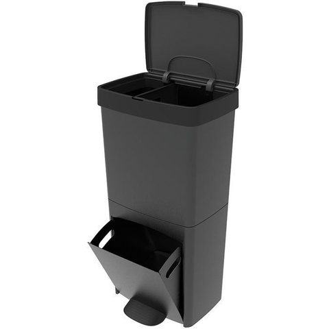 Kitchen Move Poubelle de tri Picea gris 70 L