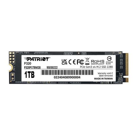 Patriot P320 SSD M.2 NVMe PCIe Gen3x4 1TB 2280 per PC