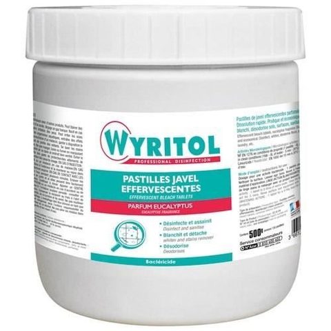 Wyritol 150 Pastilles javel effervescente parfum eucalyptus