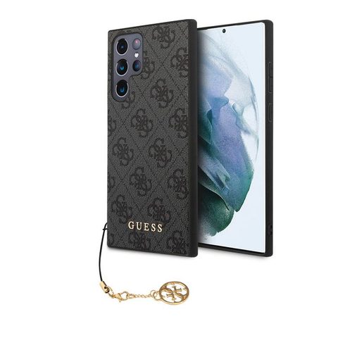 Guess Coque pour Samsung Galaxy S24 Ultra Édition 4G Charm avec Pendentif