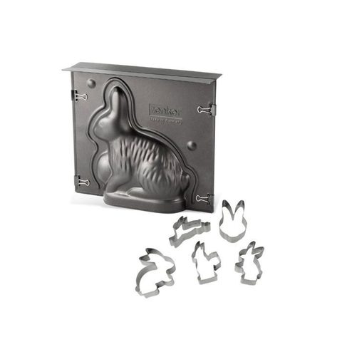 Zenker Ensemble de moule lapin de Pâques 3D et 5 emporte-pièces lapin Pâques