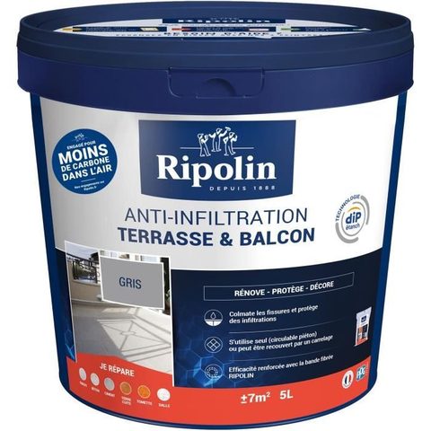 Ripolin Anti-infiltration terrasse & balcon gris 5L
