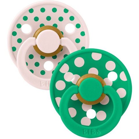 Bibs Sucette bébé - Studio Colour - Ronde - T1 - Caoutchouc naturel - Petal Cactus - Pack de 2