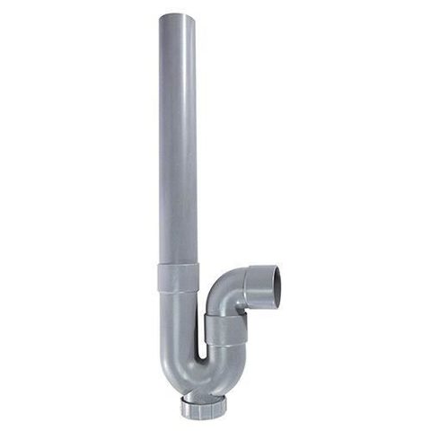Edouard Rousseau Siphon dévacuation - ROUSEAU - Sortie horizontale - Ø40 mm - PVC gris - Filetage de 47 5 mm