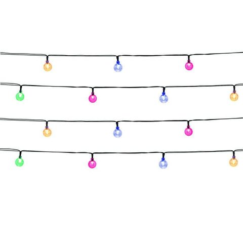 Lumisky Guirlande lumineuse solaire extérieure - FESTY COLOR - 20 globes LED - Multicolore - 5 8 m