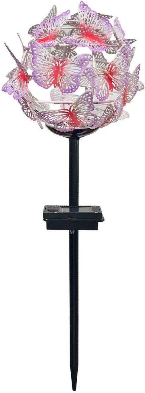 Galix Nuée de Papillons Lampe Solaire Jardinet 24 Micro-LED Blanc Chaud 3000K IP44