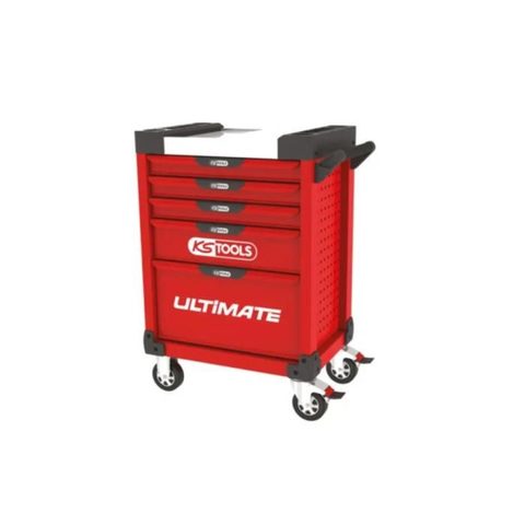 KS Tools Servante Ultimate - Rouge - 5 tiroirs - 809.0005
