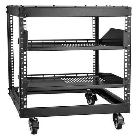 Vevor Rack serveur cadre ouvert 9U, profondeur réglable 584,2-1016 mm, roulettes