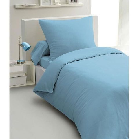 Home Linge Passion Parure de couette 2 pièces - HP72068 - Microfibre 82 g - 140 x 200 cm - Bleu ciel