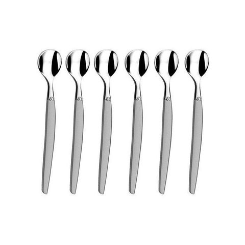 Lou Laguiole Set 6 cuillères expresso moka Inox - Jet Sablé par