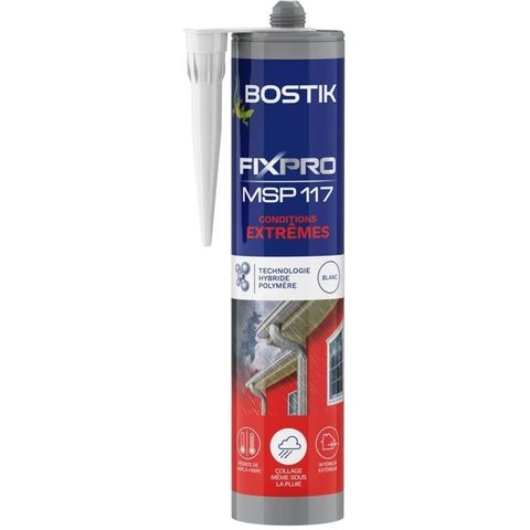 Bostik Mastic hybride polymère haute performance Fixpro conditions extrêmes Pix&pro MSP 117 290 ml