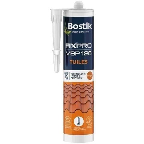Bostik Mastic colle tuiles Fix&pro MSP 126 290 ml coloris brique