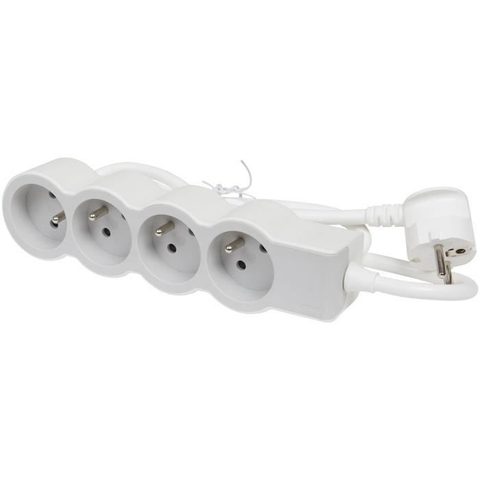 Legrand Multiprise 4 prises blanc et gris 1.5 m