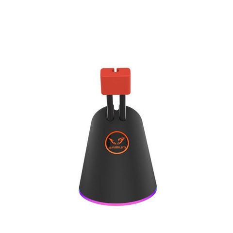 Gamium WE Bungee pour souris / Système de gestion de câble pour souris - avec rétro-éclairage - Pied en caoutchouc