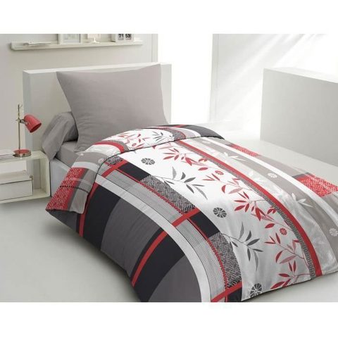 Home Linge Passion Parure de lit microfibre - SHIZUOKA - Housse 140 x 200 cm + 1 taie doreiller 63 x 63 cm