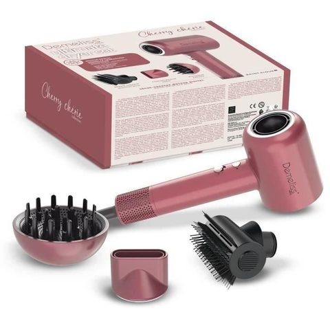 Saint Algue Demeliss Sèche-cheveux - Kit de sèche-cheveux ultime - Diffuseur magnétique - 1600 W - Cherry Chérie