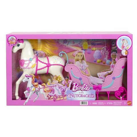 Mattel Poupée Barbie Jument du Pays des Bonbons Barbie dans Casse‑noisette Marron