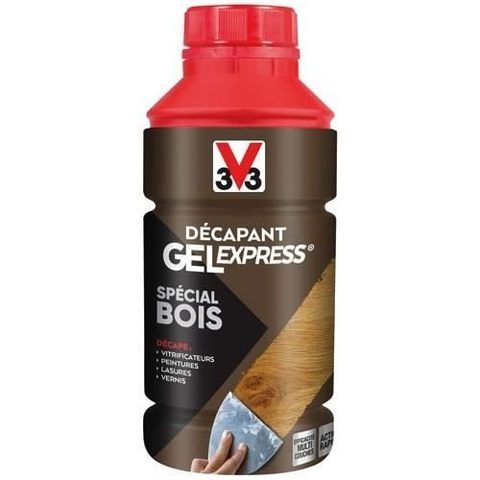 V33 Décapant Gel Express spécial bois 0,5L