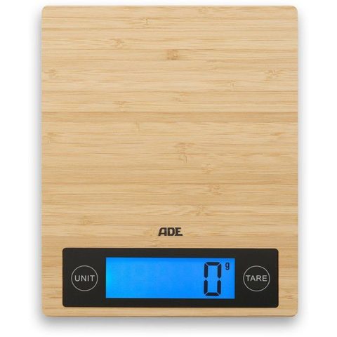 Ade Balance de cuisine Ramona Bambou 5 kg précision 1 g écran LCD rétroéclairé