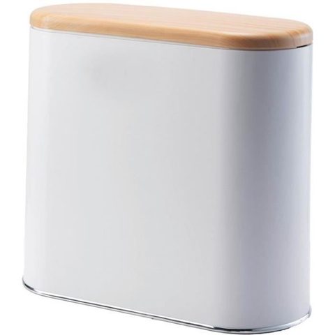 Kitchen Move Poubelle Push - ALDO - 10 L - Blanc & Bois