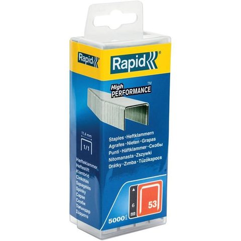 Rapid Agrafe vendue par 5000 N°53/6 longueur 6 mm galvanisée