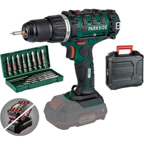 Parkside Perceuse Visseuse - PABS 20-Li E6 - 20V - Mandrin à serrage rapide - 2 vitesses